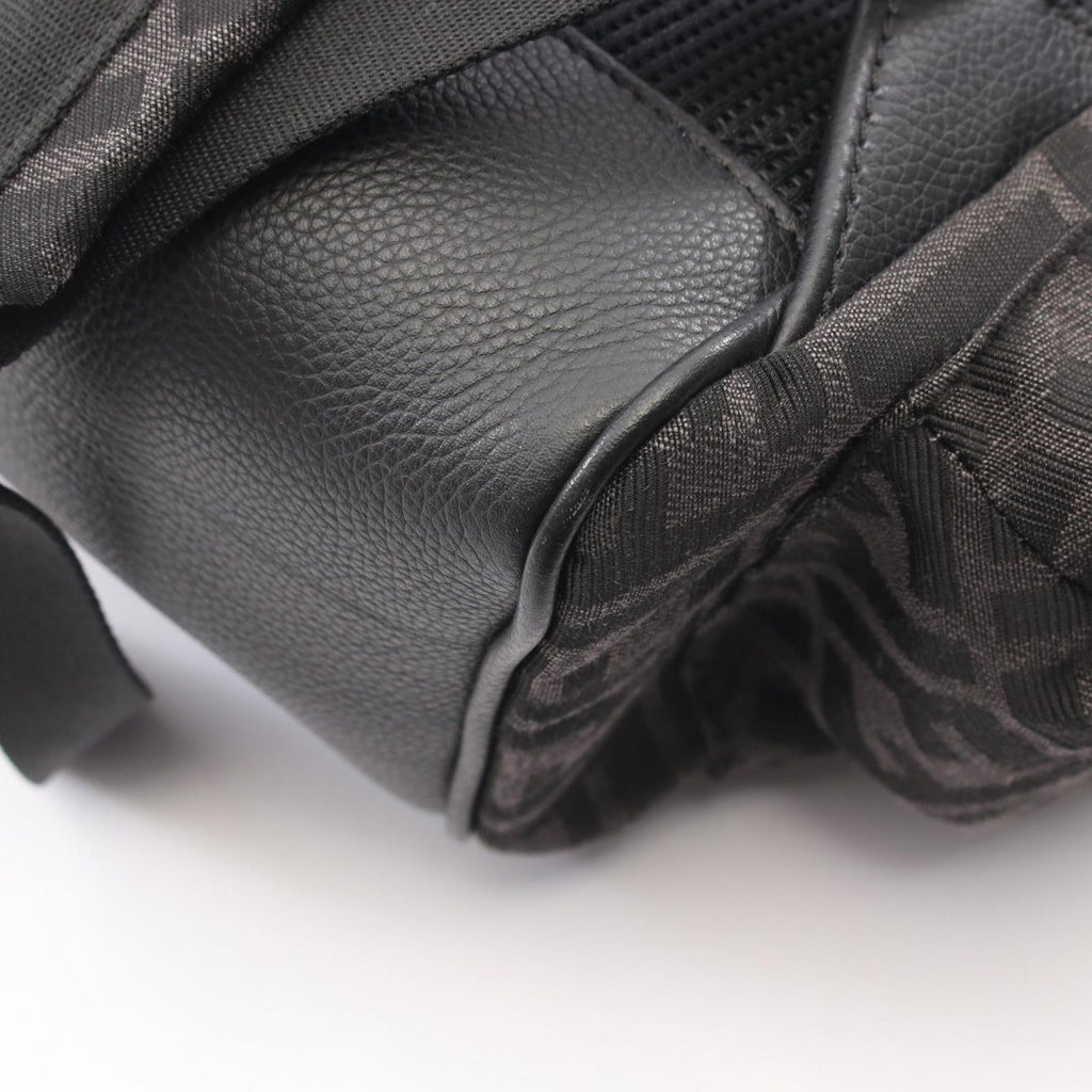 Fendi Backpack FF Jacquard Drive Zucca Dark Brown Black Canvas Leather — view 6