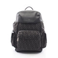 Fendi Backpack FF Jacquard Drive Zucca Dark Brown Black Canvas Leather