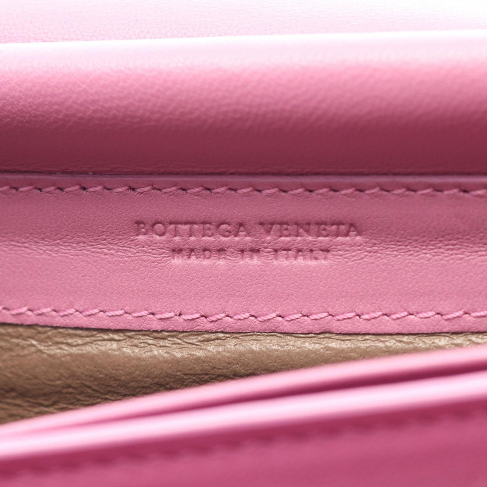 Bottega Veneta Shoulder Bag Intrecciato Purple Leather Chain Wallet — view 4