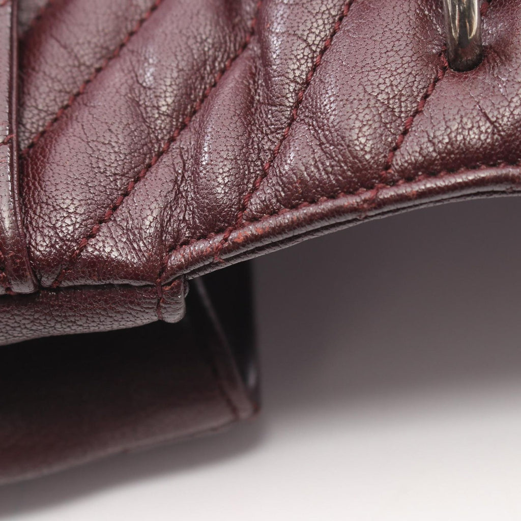 Saint Laurent Paris Handbag Carre 2-Way Burgundy Leather Medium — view 7