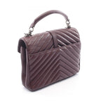 Saint Laurent Paris Handbag Carre 2-Way Burgundy Leather Medium — view 2
