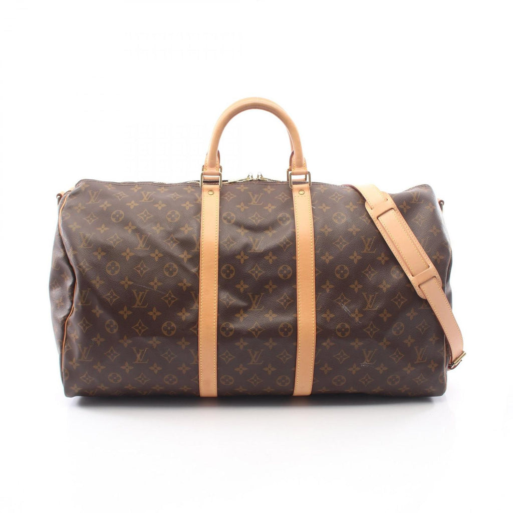 Louis Vuitton Boston Bag Keepall Bandouliere 55 Monogram Leather 55