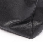 Chanel Shoulder Bag CC Logo Black Caviar Leather Chain — view 7
