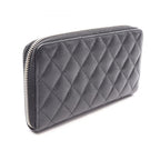 Chanel Round Wallet Quilted Black Caviar Leather — view 2