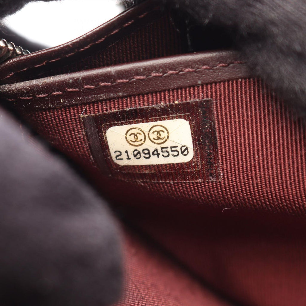 Chanel Round Wallet Quilted Black Caviar Leather — view 5