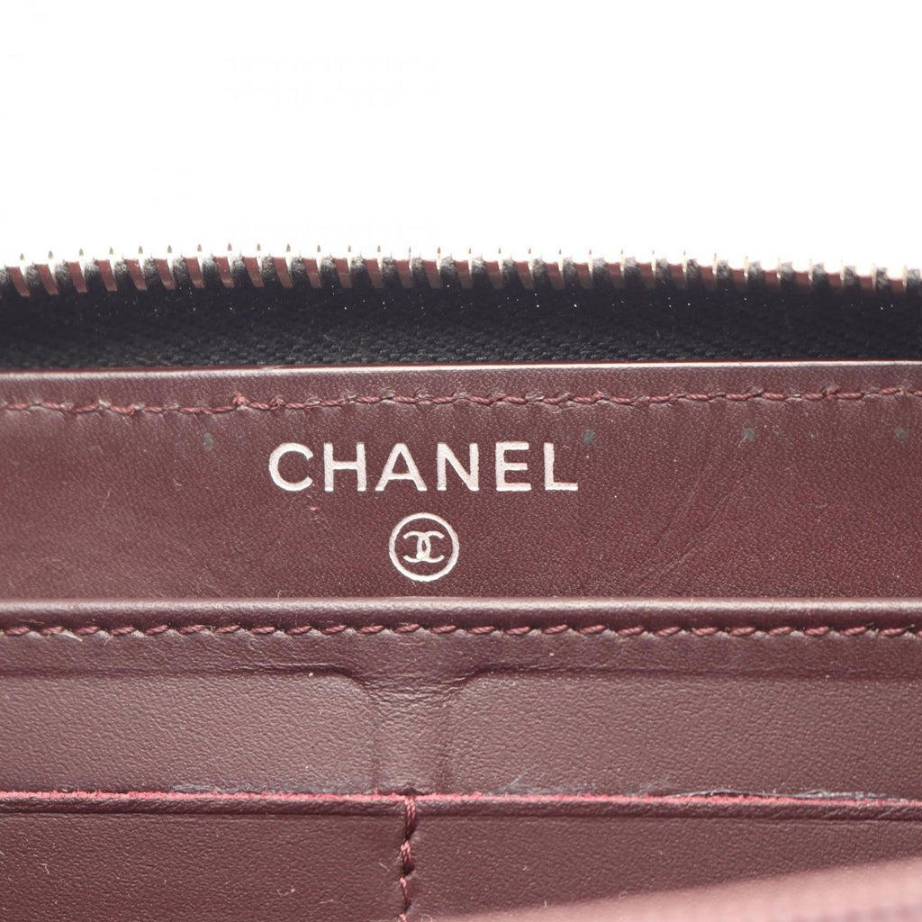 Chanel Round Wallet Quilted Black Caviar Leather — view 4