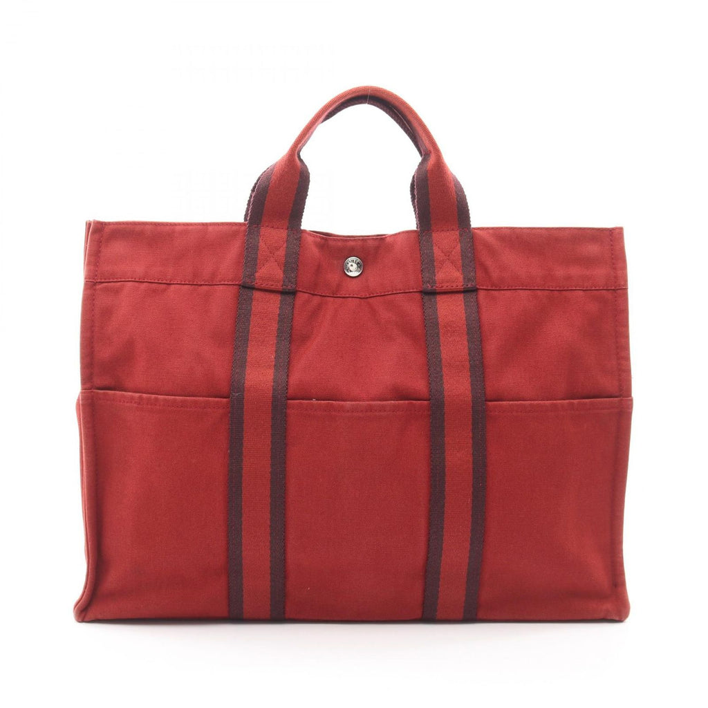 Hermes Tote Bag Fourre Tout MM Red Canvas