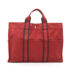 Hermes Tote Bag Fourre Tout MM Red Canvas