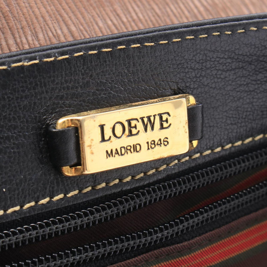 Loewe Shoulder Bag Black Brown Leather — view 4