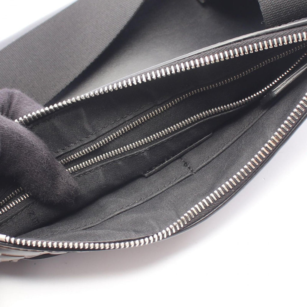 Fendi Shoulder Bag Zucca Brown Black Leather — view 5