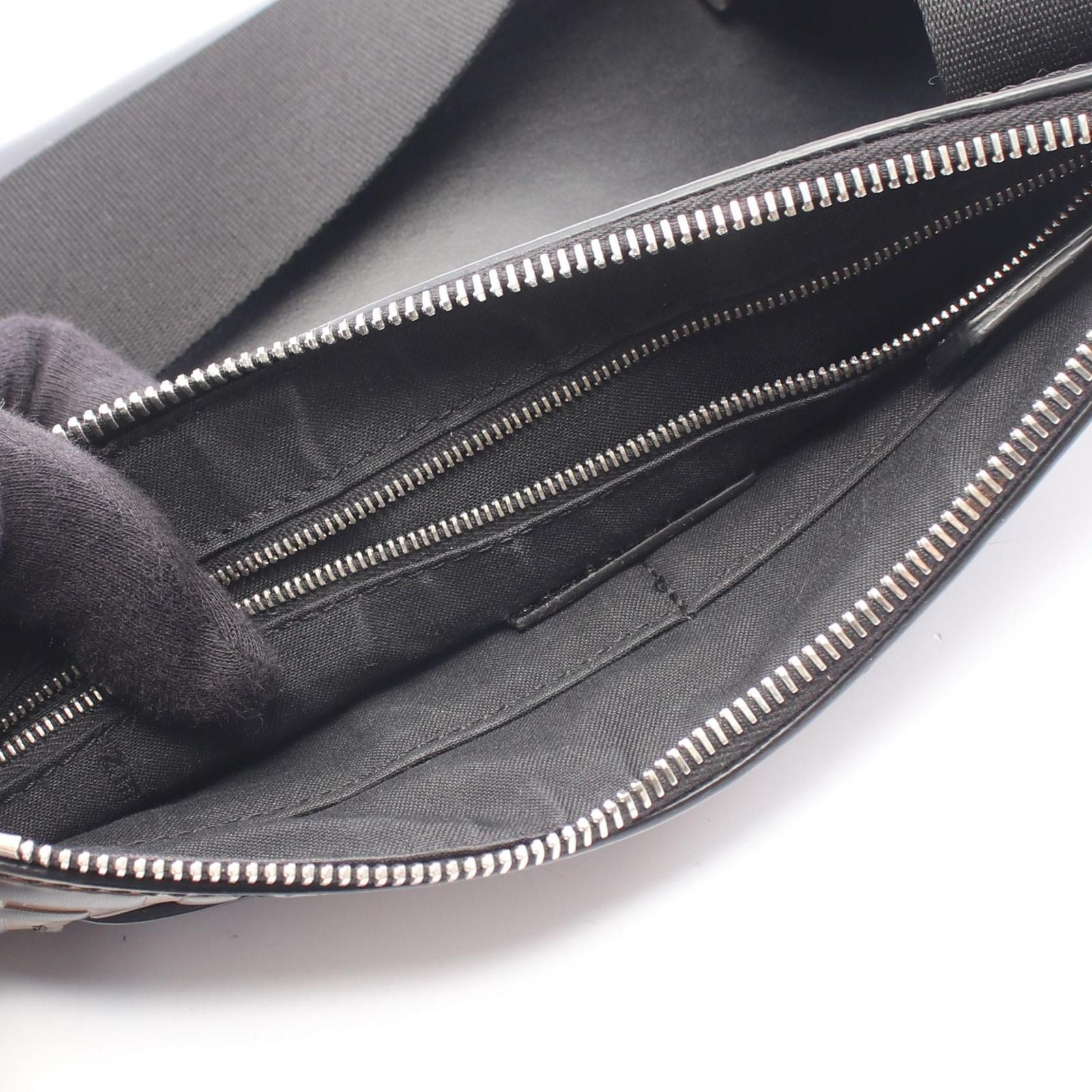 Fendi Shoulder Bag Zucca Brown Black Leather — view 5