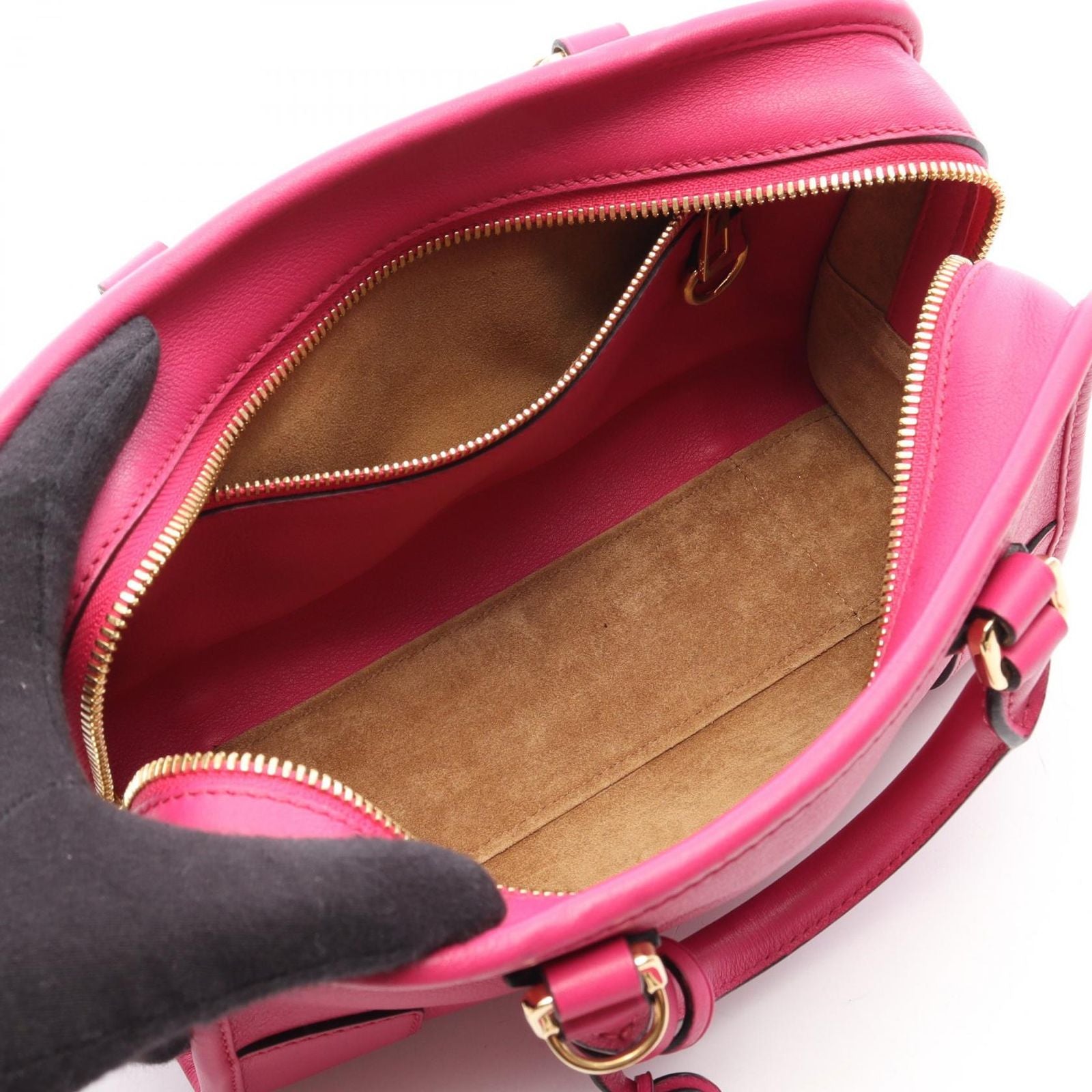 Loewe Handbag Amazona 24 2-Way Magenta Leather — view 3