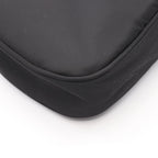 Prada Shoulder Bag New Vela Studs Black Red Nylon Leather Triangle Logo — view 5