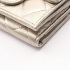 Chanel Trifold Wallet 2.55 Quilted Metallic Gold Leather Small Flap — view 8