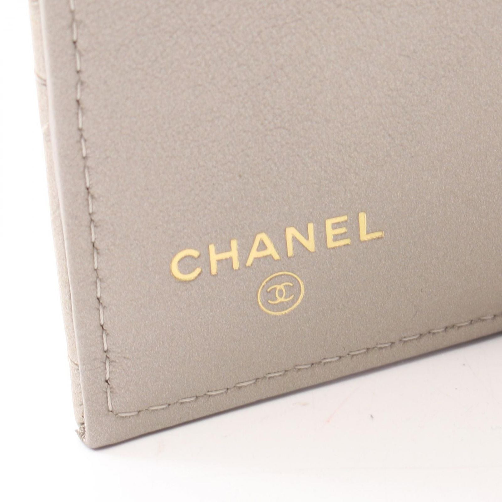 Chanel Trifold Wallet 2.55 Quilted Metallic Gold Leather Small Flap — view 5