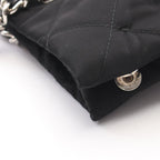 Prada Tote Bag Tessuto Impuntu 2-Way Black Nylon Saffiano Leather Triangle Logo — view 6
