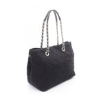 Prada Tote Bag Tessuto Impuntu 2-Way Black Nylon Saffiano Leather Triangle Logo — view 2