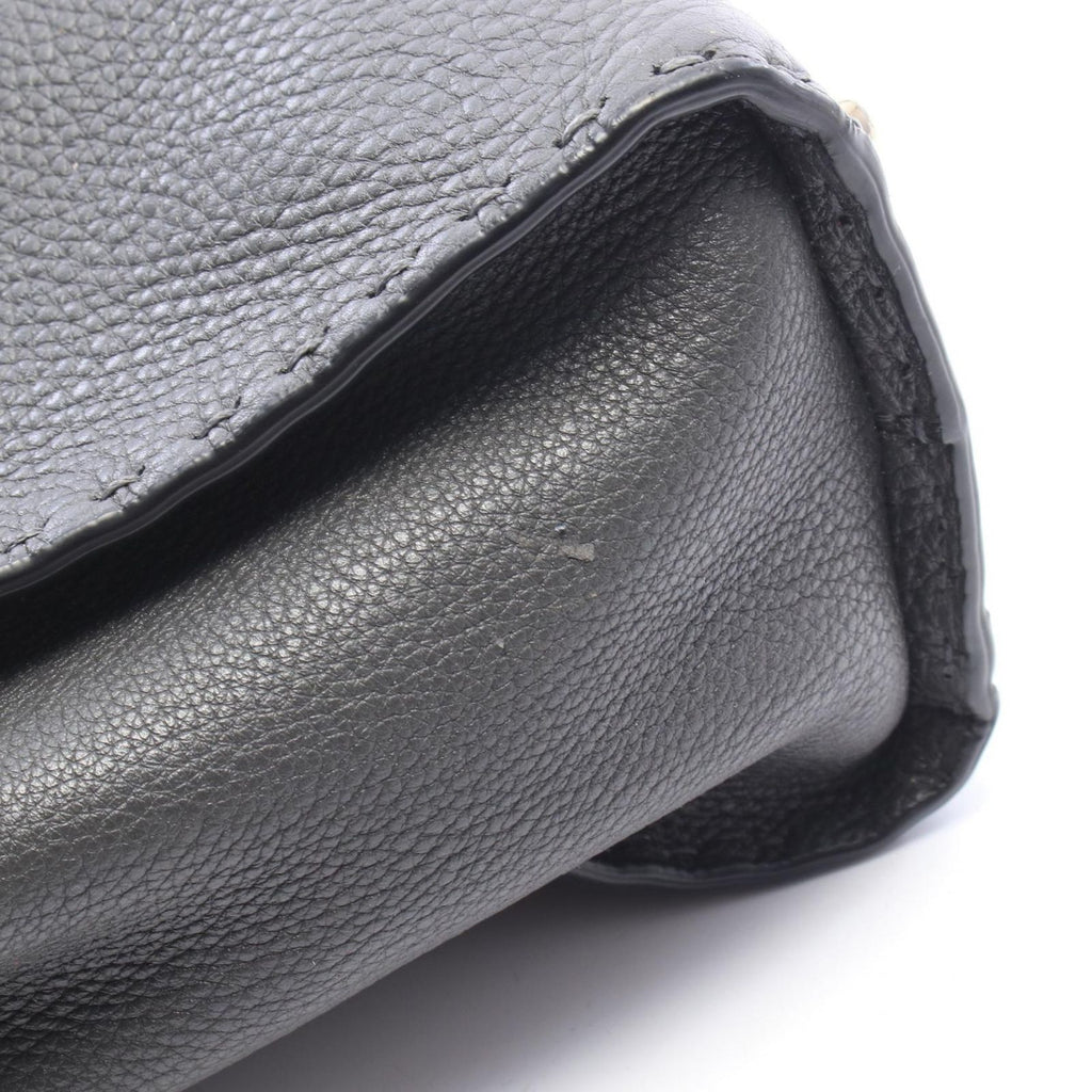 Fendi Handbag Peekaboo Regular Selleria 2-Way Gray Leather — view 6