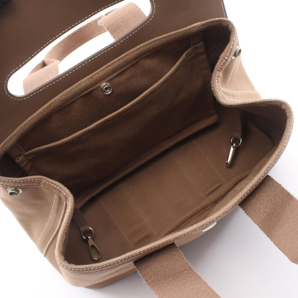 Hermes Handbag Valparaiso PM Etoupe Canvas Leather — view 3