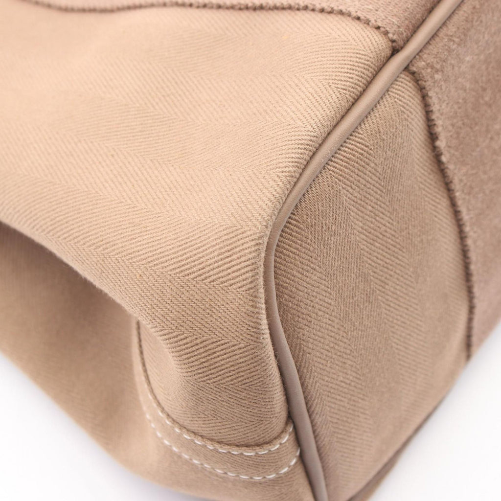 Hermes Handbag Valparaiso PM Etoupe Canvas Leather — view 5