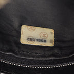 Chanel Shoulder Bag Diamond Stitch CC Logo Black Caviar Leather Fringe Chain — view 5