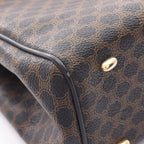 Celine Handbag Macadam Top Handle Black Leather Bag — view 7