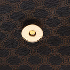 Celine Handbag Macadam Top Handle Black Leather Bag — view 6