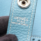 Hermes Shoulder Bag Rodeo Deux Blue Jean Leather — view 4