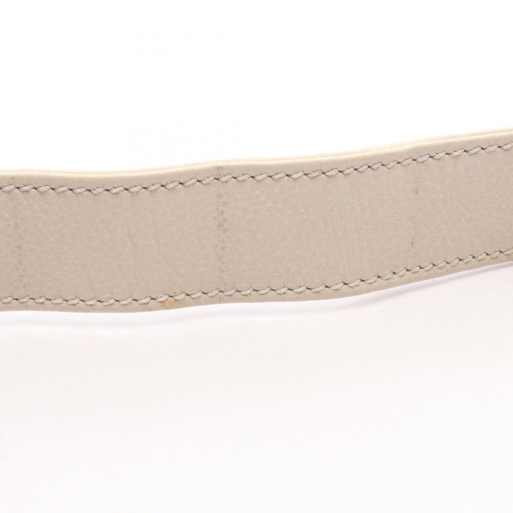 Gucci Shoulder Bag Webbing Line White Leather Logo Print — view 7