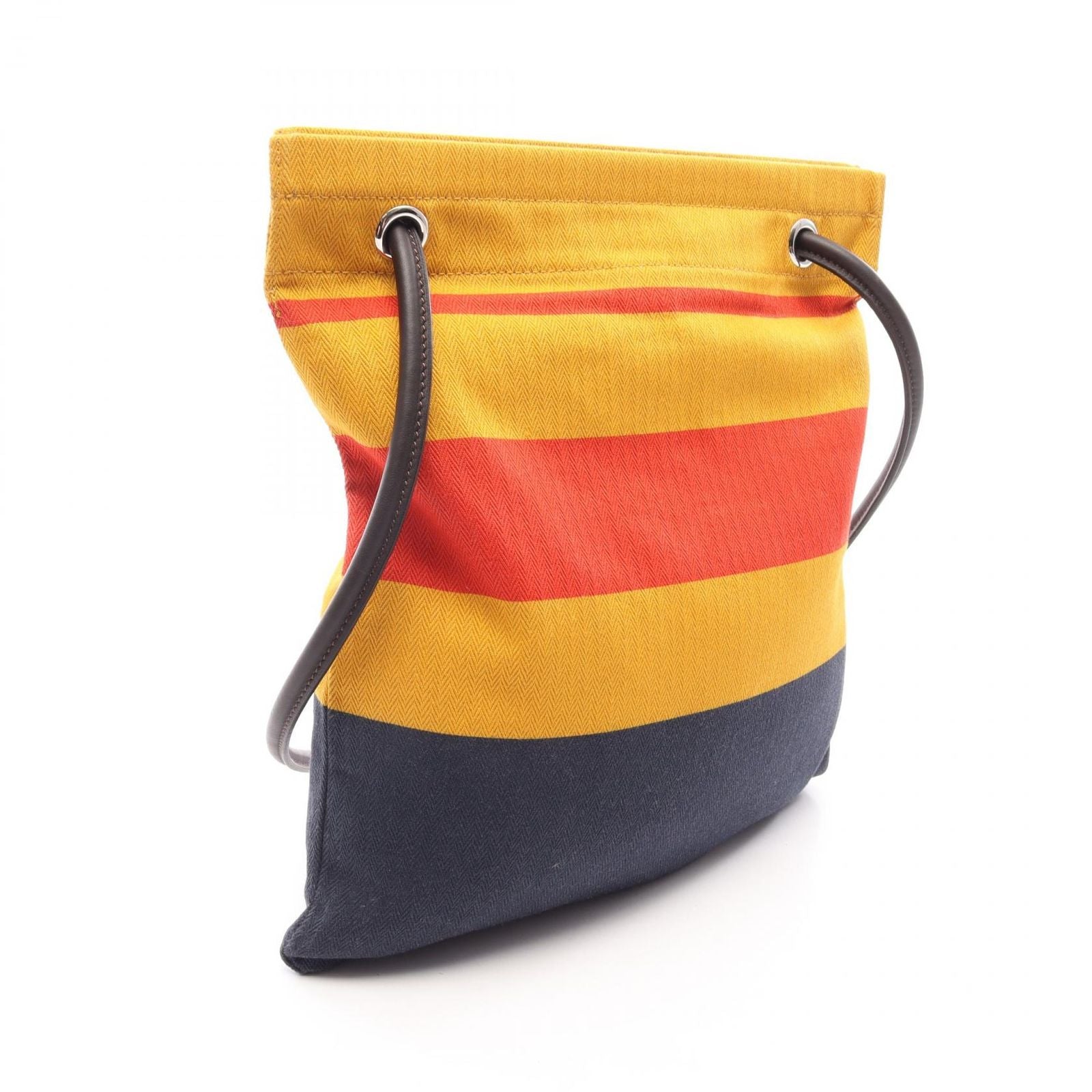 Hermes Shoulder Bag Sac Aline MM Rocabar Ebene Canvas Leather — view 2