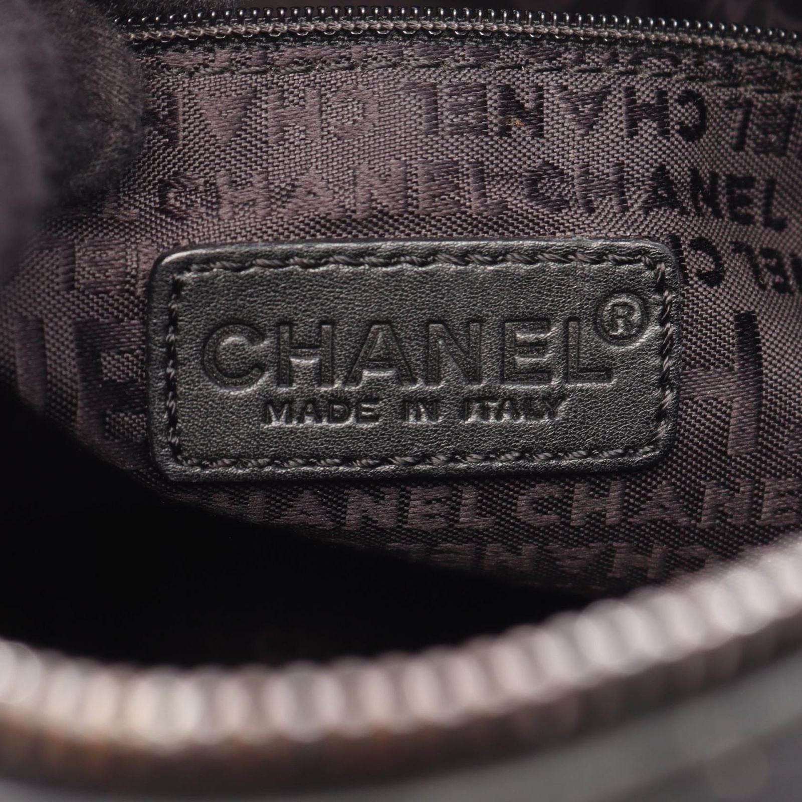 Chanel Choco Bar Black Lambskin Boston Bag — view 4