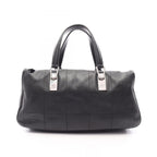 Chanel Choco Bar Black Lambskin Boston Bag