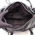 Chanel Choco Bar Black Lambskin Boston Bag — view 3