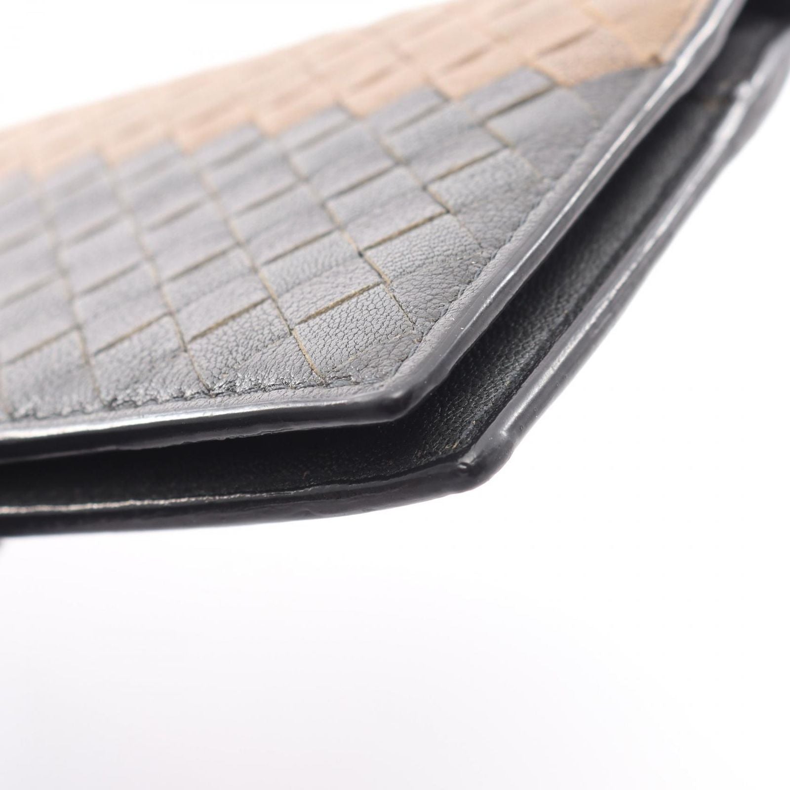 Bottega Veneta Bifold Wallet Intrecciato Navy Beige Smoke Blue Leather — view 8