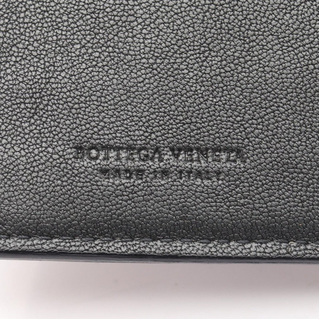 Bottega Veneta Bifold Wallet Intrecciato Navy Beige Smoke Blue Leather — view 5
