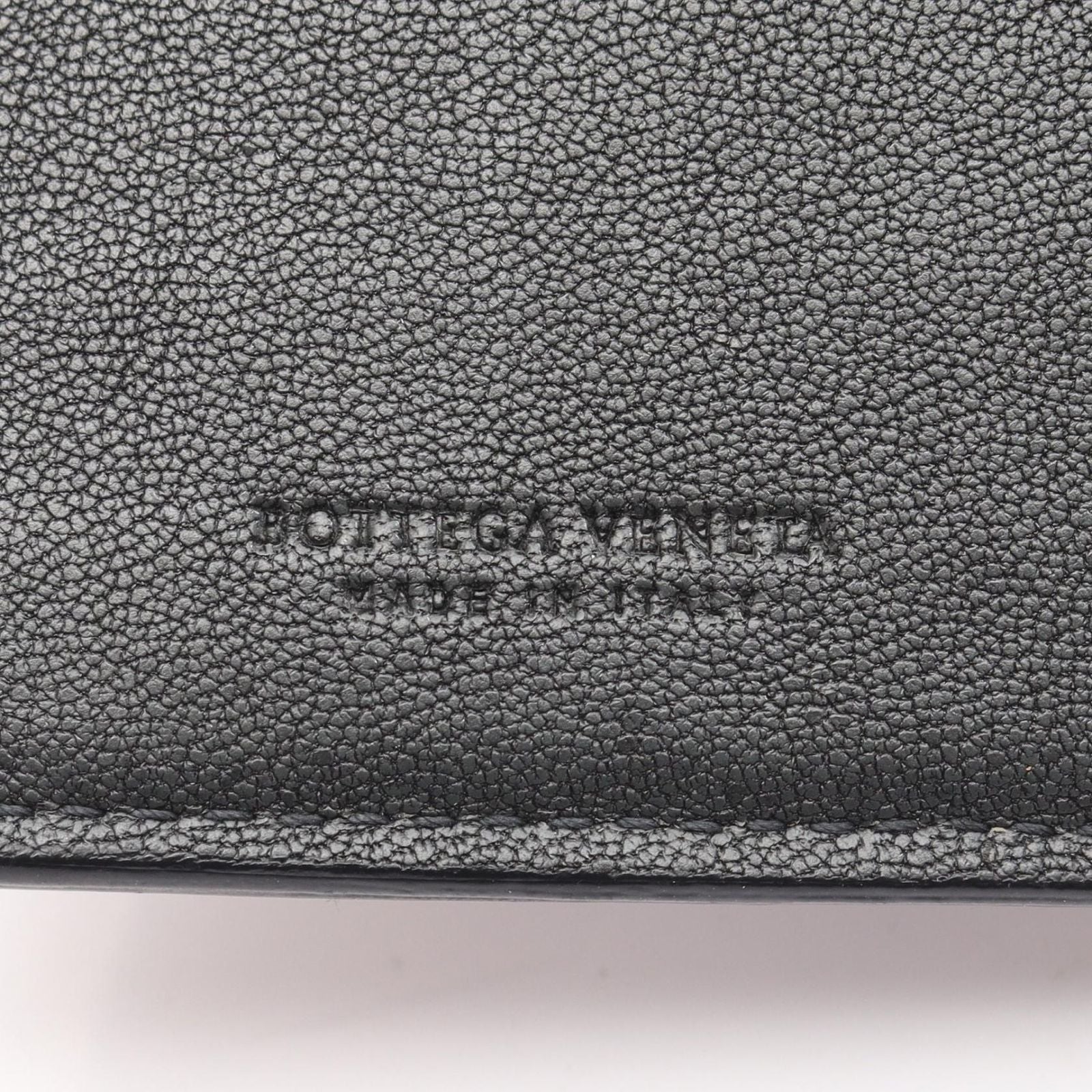 Bottega Veneta Bifold Wallet Intrecciato Navy Beige Smoke Blue Leather — view 5
