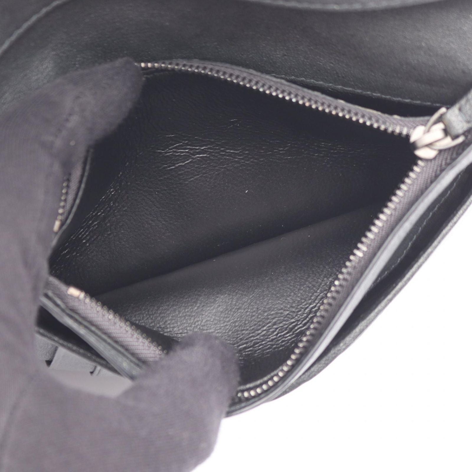Bottega Veneta Bifold Wallet Intrecciato Navy Beige Smoke Blue Leather — view 4
