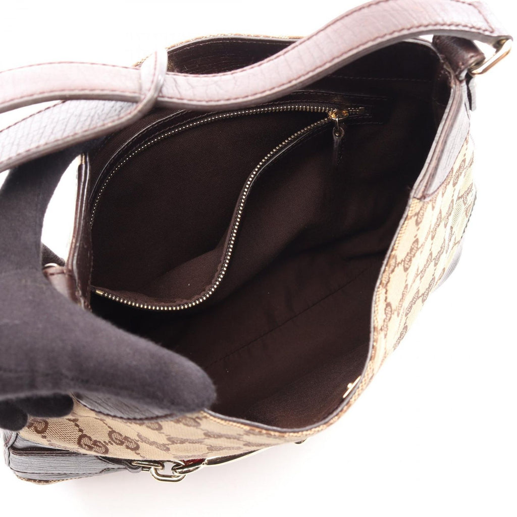 Gucci Shoulder Bag Hustler Bit GG Canvas Beige Brown Sherry Line — view 3