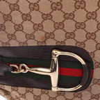 Gucci Shoulder Bag Hustler Bit GG Canvas Beige Brown Sherry Line — view 8