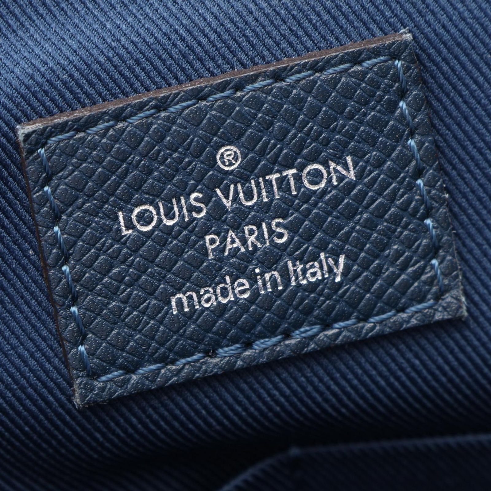 Louis Vuitton Shoulder Bag Roman MM Blue Marine Leather — view 4