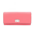 Fendi Bifold Wallet Peekaboo Selleria Pink Leather