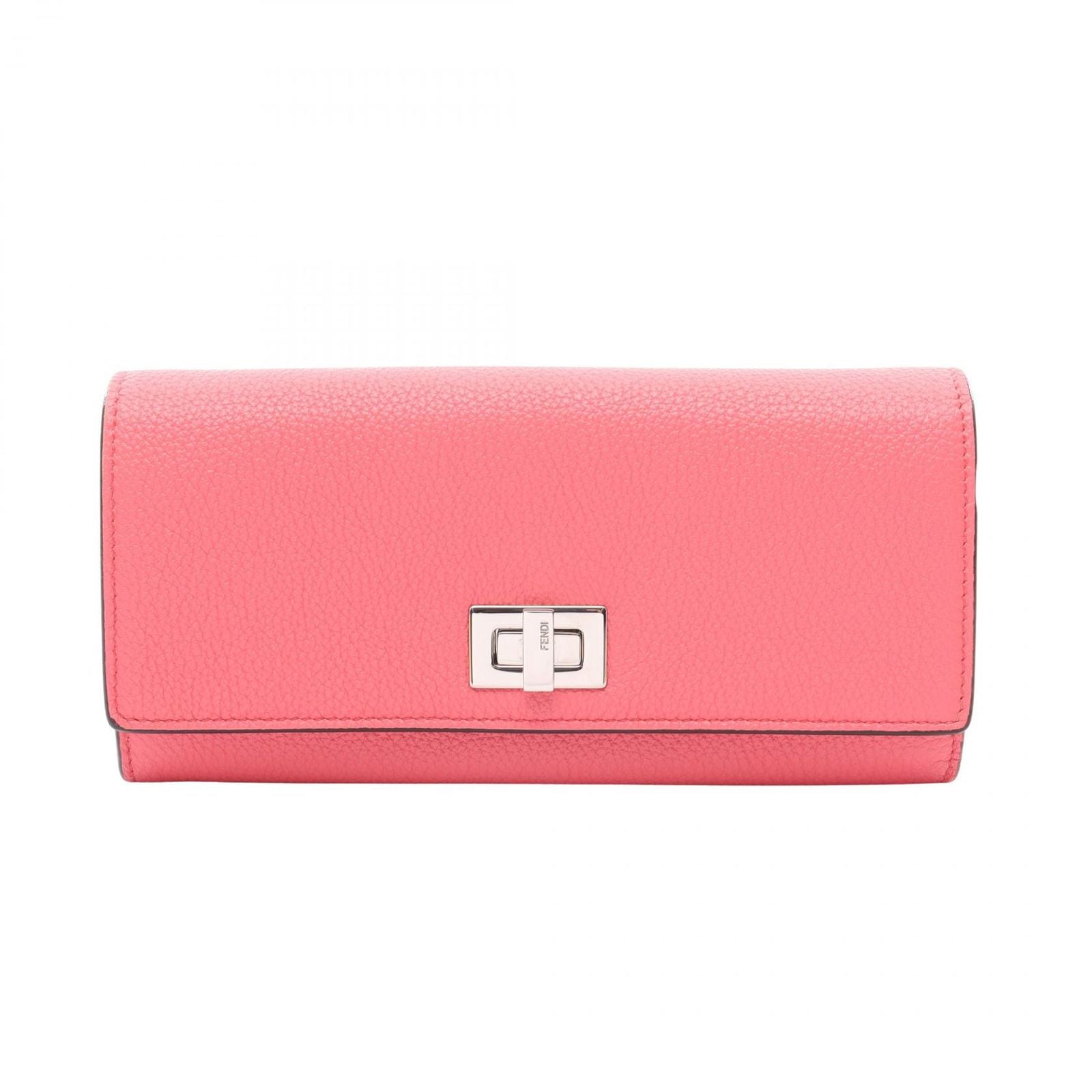 Fendi Bifold Wallet Peekaboo Selleria Pink Leather