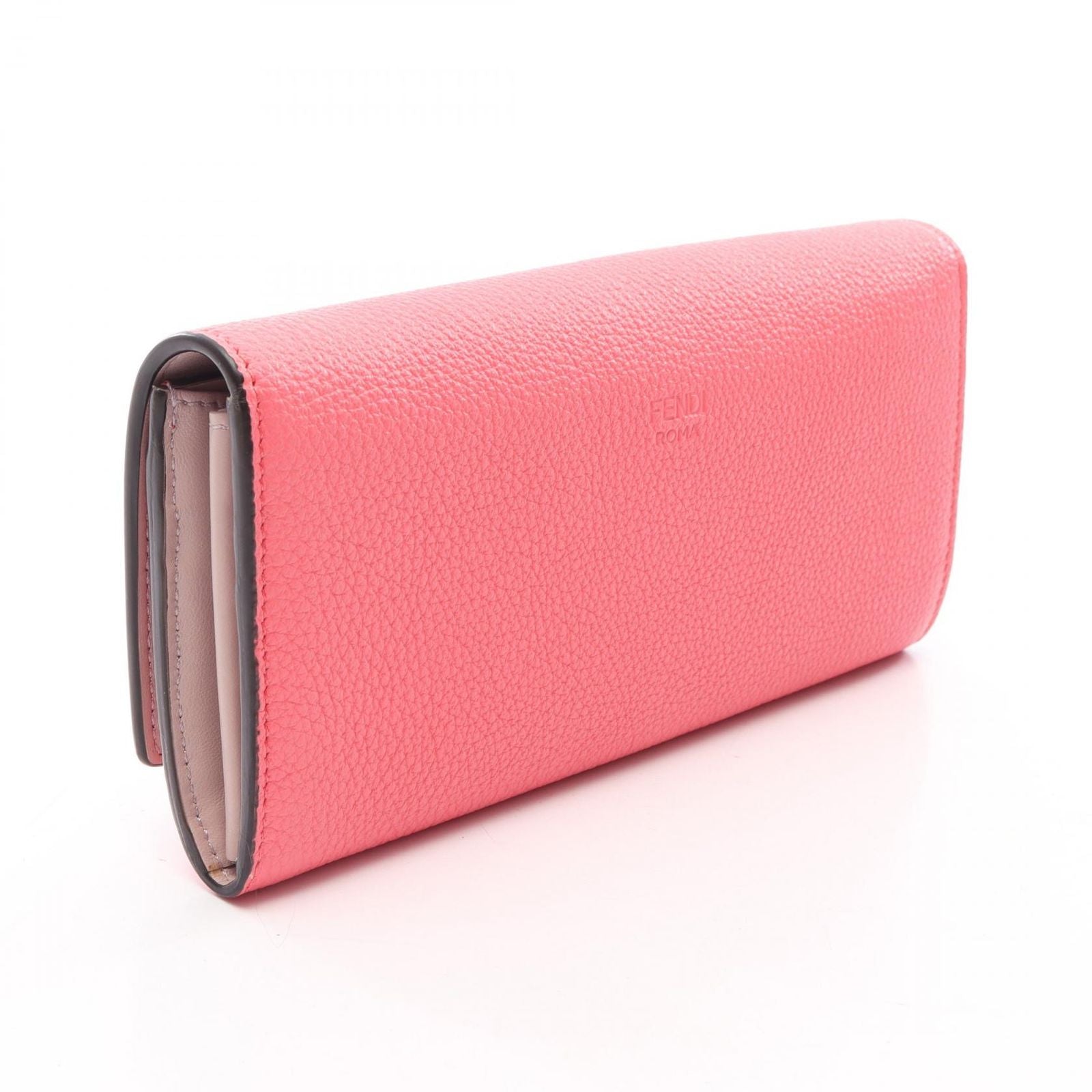 Fendi Bifold Wallet Peekaboo Selleria Pink Leather — view 2