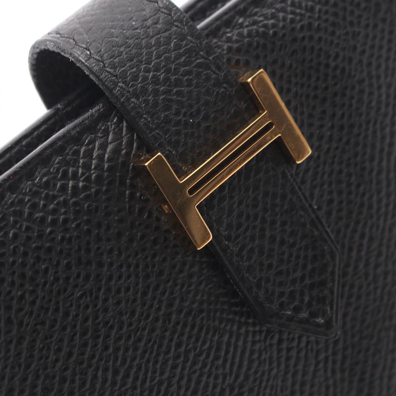 Hermes Bifold Wallet Bearn Classic Black Leather — view 8