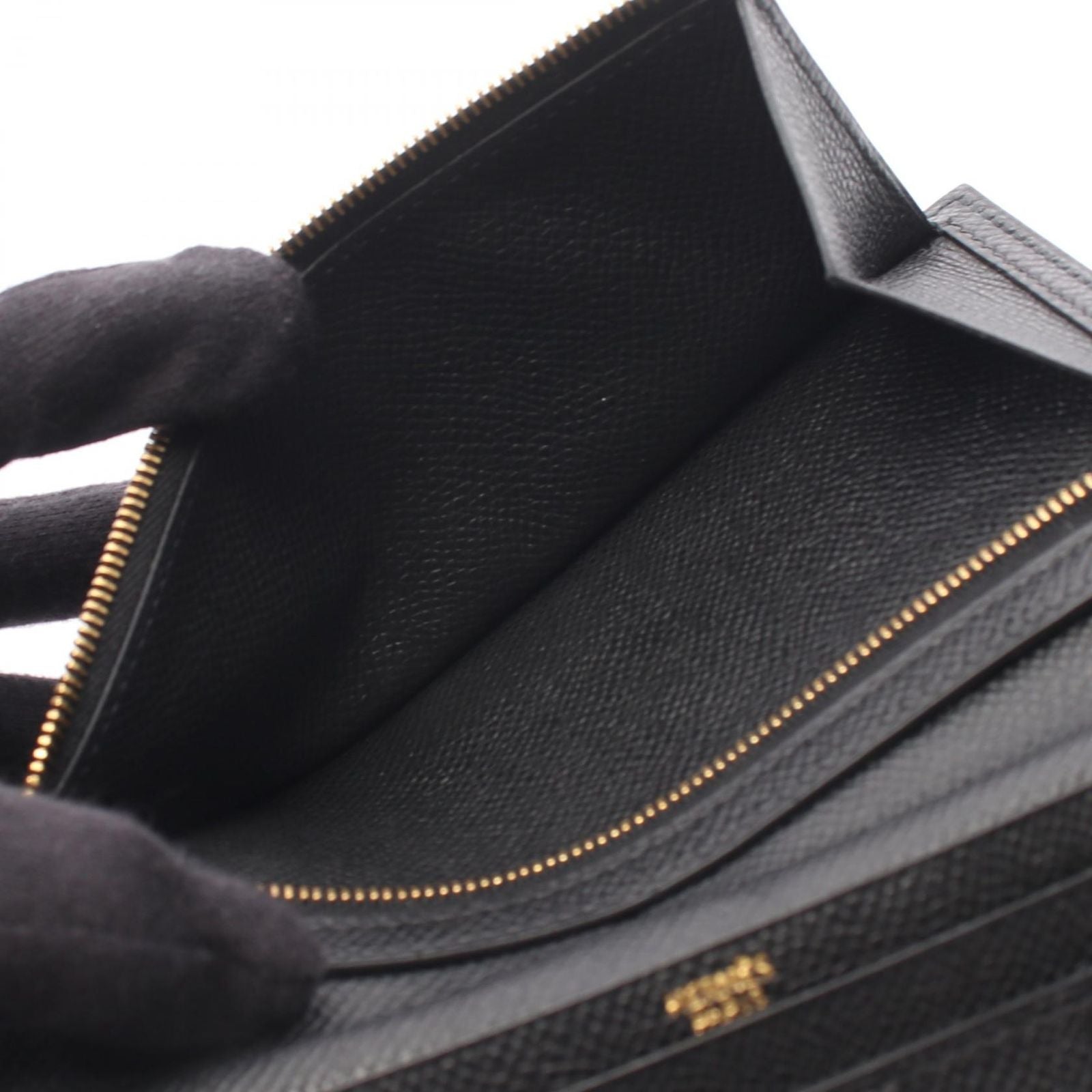 Hermes Bifold Wallet Bearn Classic Black Leather — view 6