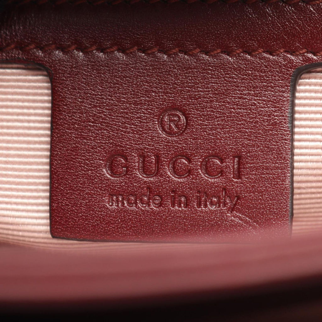 Gucci Shoulder Bag Allie Small GG Marmont Bordeaux Leather — view 4