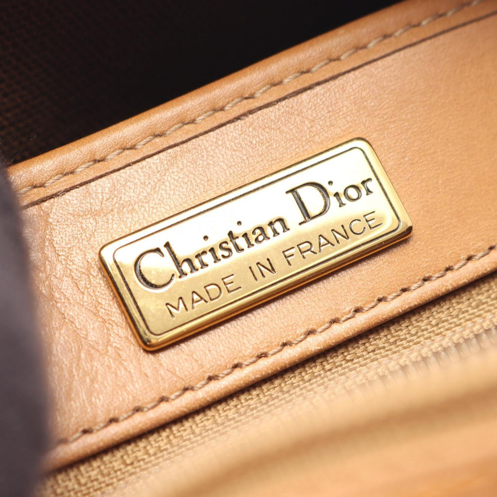 Dior Shoulder Bag Honeycomb Dark Brown Leather — view 4