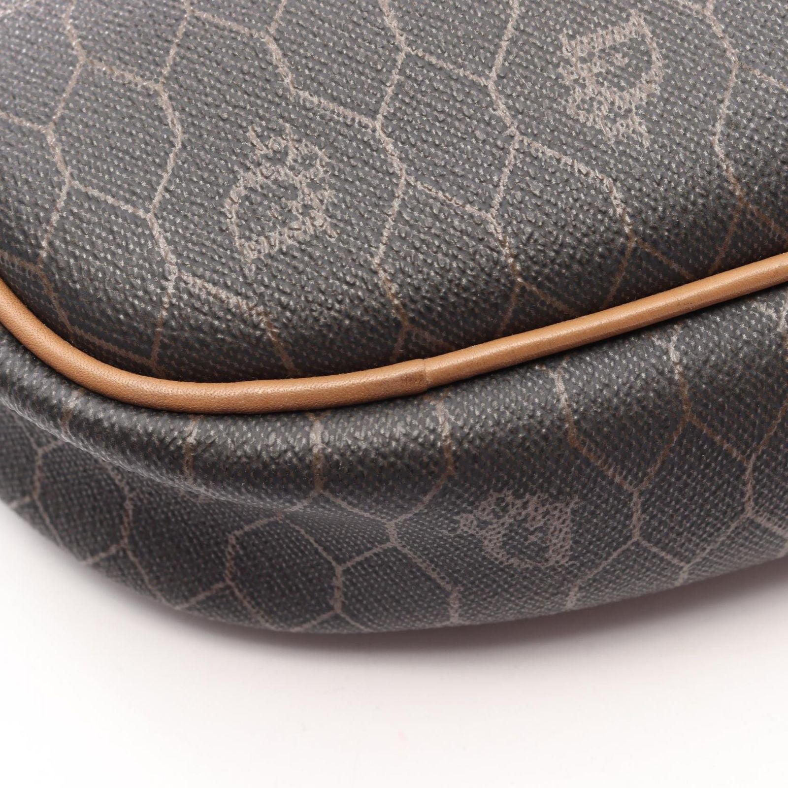 Dior Shoulder Bag Honeycomb Dark Brown Leather — view 8