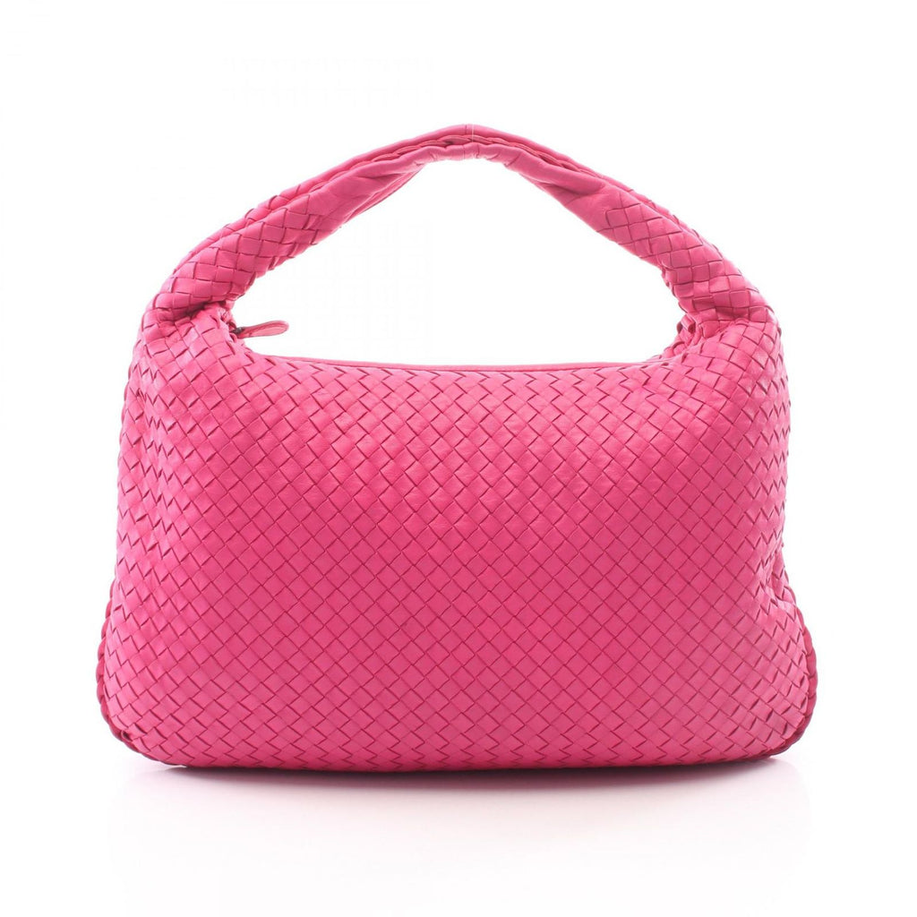 Bottega Veneta Shoulder Bag Intrecciato Pink Leather Hobo