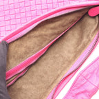 Bottega Veneta Shoulder Bag Intrecciato Pink Leather Hobo — view 5